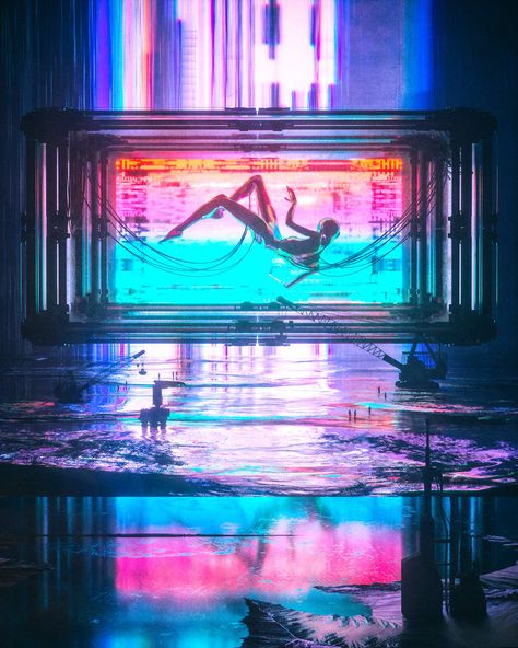 Cyberpunk Digital Art, Concept Art Landscape, Cyberpunk Games, Cyberpunk 2020, Art Cyberpunk, Neon Noir, Futuristic Aesthetic, Guy Tang, Cyberpunk Girl