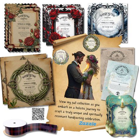 Handfasting Invitations, Handfasting Certificate, Ceremony Vows, Handfasting Cords, Commitment Ceremony, Celtic Knots, Marriage License, Civil Ceremony, Marriage Ceremony