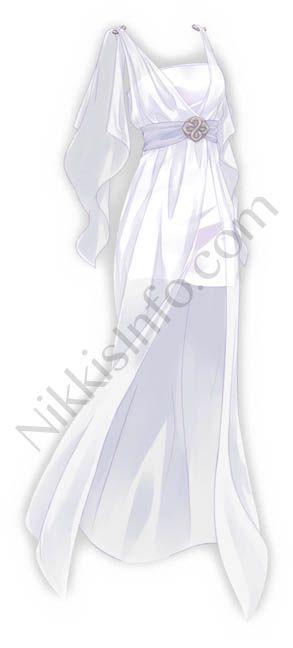 White Haired Demon, Black Butler Crossover, Demon Fairy, White Goddess Dress, White Chiffon Dress, Gaun Abad Pertengahan, Vestidos Anime, Goddess Outfit, Chiffon White Dress