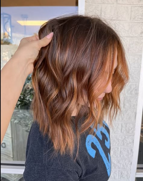 Copper Highlights On Brown Hair, Balayage Hair Copper, Cinnamon Hair, Copper Balayage, Red Hair Inspo, Ginger Hair Color, Copper Hair Color, Brown Hair Balayage, Hair 2024