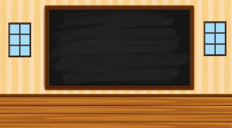 Blank blackboard in the room | Free Vector Background Class, Education Cartoon, Background School, School Toys, Classroom Interior, Classroom Background, Welcome To School, School Hallways, House Cartoon