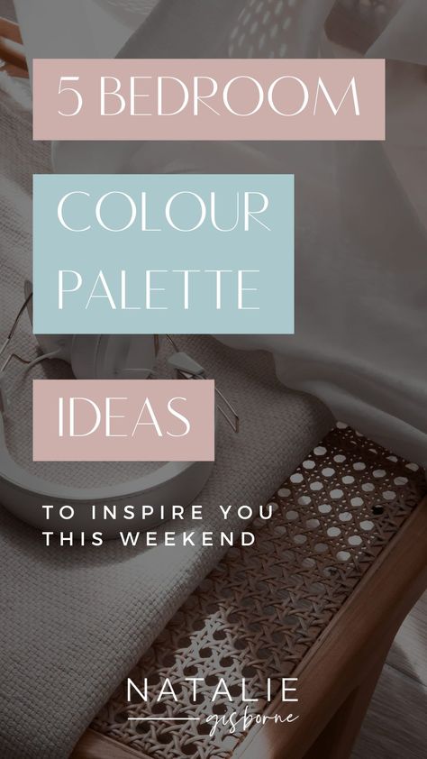 Looking for a little inspiration when it comes to painting your bedroom? These five colour palettes are sure to get your creative juices flowing. From cool neutrals to vibrant jewel tones, there's something for everyone in this roundup. So what are you waiting for? Get started on your dream bedroom today! #colourschemes #paintcolours #bedroomdesignideas Bedroom Schemes Colour Palettes, Bedroom Colour Pallets Inspiration, Bedroom Interior Colour Palette, Colours For Bedrooms Ideas Color Schemes, Guest Bedroom With Accent Wall, Room Color Ideas Bedroom Paint Inspiration Interior Design, Cool Tone Bedroom Color Pallets, Color Pallets For Bedroom, Paint Colors For Bedroom Walls Ideas