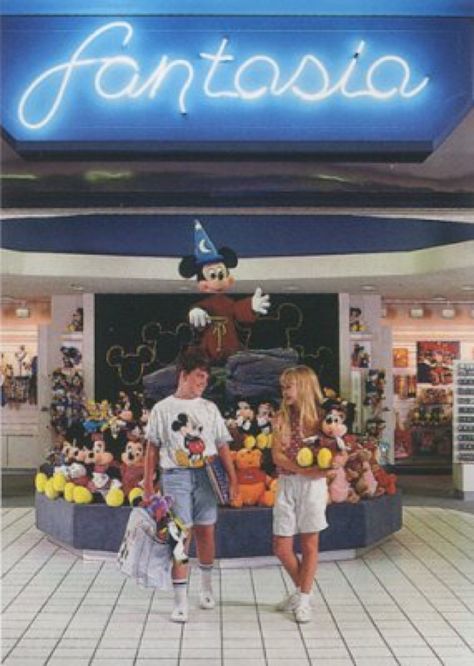 Fantasia gift shop inside the Contemporary Hotel early 1990's Maria Rose, Contemporary Resort, Retro Disney, Disney Memories, Disney Vintage, Vintage Disneyland, Disney Resorts, Nerdy Things, Disney Photos