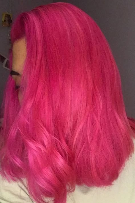 ARCTIC FOX HAIR COLOR @amandareneepoop I used a combination of Electric Paradise and Virgin Pink from @arcticfoxhaircolor #afelectricparadise #afvirginpink #pinkhair #pinkaesthetic #neonhair #neonaesthetic #aesthetic #aesthetics #pink #hair #hairgoals #dyedhair #hairdye #haircolor #quarantinehair #quarantinelooks #hairinspo #inspo #arcticfoxhaircolor Electric Pink Hair, Arctic Fox Electric Paradise, Arctic Fox Hair Dye Combinations, Pink Hair Dye Aesthetic, Neon Pink Hair, Hot Pink Hair Dye, Arctic Fox Virgin Pink, Pink Arctic Fox Hair, Electric Paradise Arctic Fox Hair