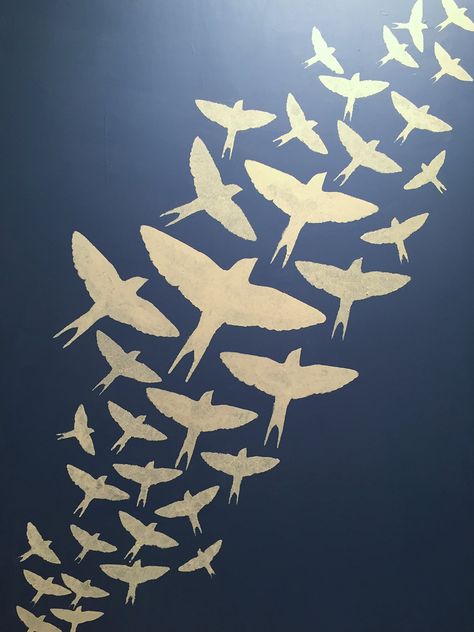 Bird Stencils, Toy Story Room, Cloud Stencil, Bird Stencil, Ideal Shape, Wall Stencil, Paper Birds, Flock Of Birds, Flying Bird