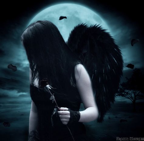 Tangled Concept Art, Art Vampire, Dark Gothic Art, Gothic Angel, Dark Wings, Gothic Wallpaper, Gothic Fantasy Art, Fallen Angels, Black Angels