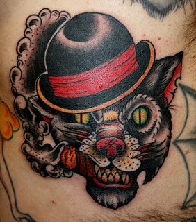 ALLEY CATsm by Paul Nycz, via Flickr Cat Flash Tattoo, Anonymous Tattoo, Quill Tattoo, Body Artwork, The Best Tattoos, Tattoo Filler, Saved Tattoo, King Tattoos, Scott Campbell