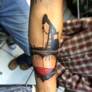 1st ❤️ Pump Jack Tattoo, Oil Rig Tattoo, Oil Rig Tattoo Ideas, Military Memorial Tattoos, Jack Tattoo, Oilfield Life, Oil Rig, Art Fantasy, Cat Cat