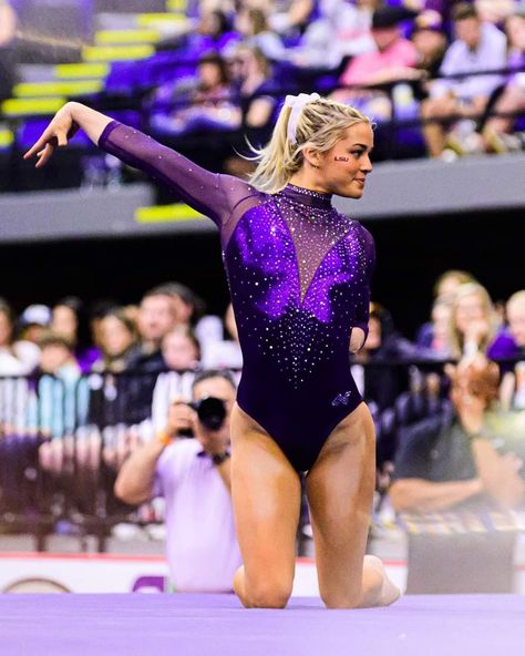 Liv Dunne, Lsu Gymnastics Leotards, Compressive Swimming Leotard, Gymnastics Competition Leotards, Lsu Gymnastics, Purple Gymnastics Leotards, Olivia Dunne, Purple Leotard, Rithmic Gymnastics Leotard