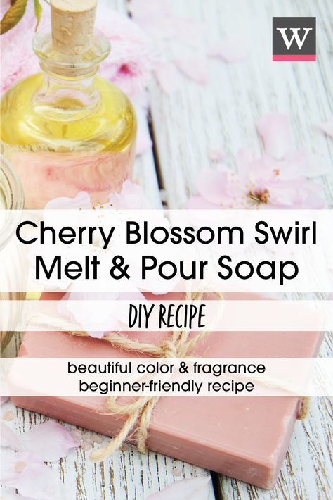 Cherry Blossom Soap, Homemade Scrubs, Mp Soap, Diy Soaps, Handmade Soap Recipes, Melt And Pour Soap, Swirl Soap, Wholesale Soap, Homemade Scrub