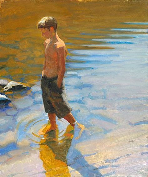 Jeffrey T Larson, River Walk, Fine Artist, Ap Art, Figure Painting, Figurative Art, Pretty Art, Portrait Art, A Boy