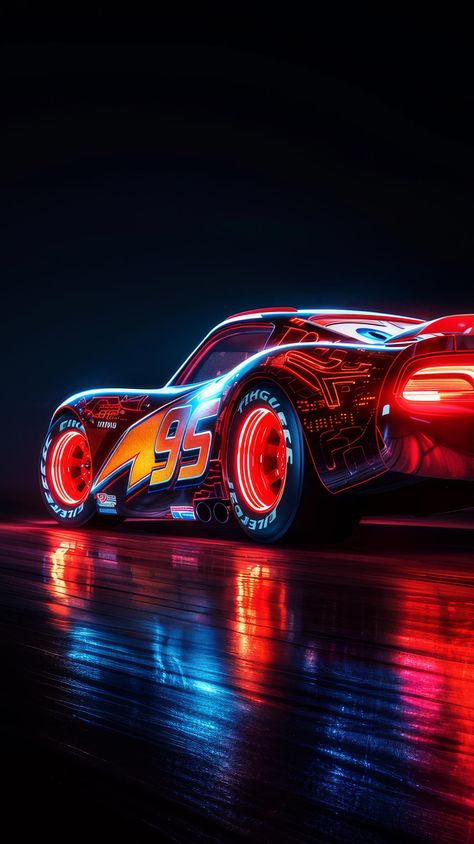 4k HD Wallpaper: Harry Potter-themed Lightning McQueen in Pixar Style Drawing Of Lightning, Wallpaper Lightning, برق بنزين, Cars Cartoon Disney, Flash Mcqueen, Disney Cars Wallpaper, Disney Cars Movie, Neon Car, Car Iphone Wallpaper