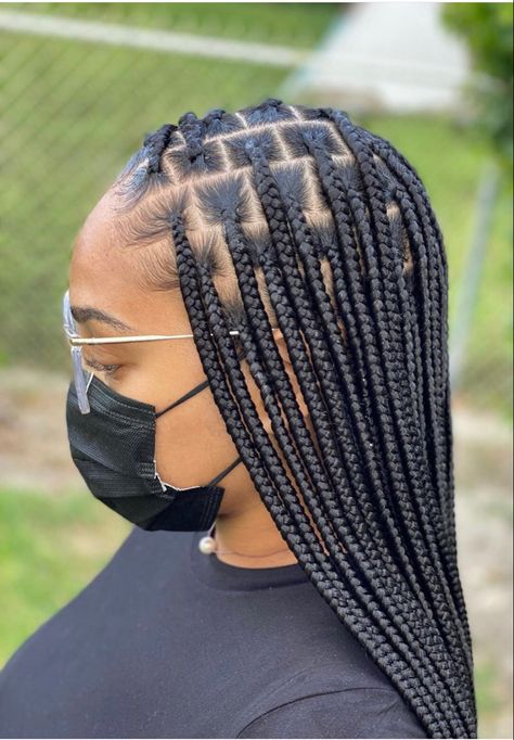 Knotless On Natural Hair, Braids Inspiration, Short Box Braids Hairstyles, Protective Hair, Short Box Braids, Big Box Braids Hairstyles, Quick Natural Hair Styles, African Hair Braiding Styles, Box Braids Hairstyles For Black Women