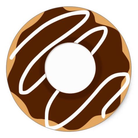 Chocolate Donut Classic Round Sticker Kids Donut Party, Donut Banner, Sprinkles Birthday Party, Baking Logo Design, Donut Art, Chocolate Donut, Animated Pictures, Birthday Donuts, Donut Birthday Parties