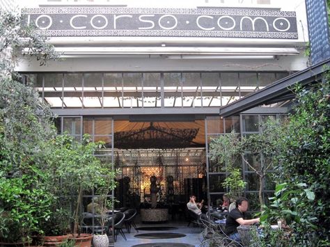 10 Corso Como — Milan, Italy Carla Sozzani, Stylish Restaurant, 10 Corso Como, Gae Aulenti, Italian Cafe, Concept Shop, Corso Como, Garden Cafe, Shop Fronts