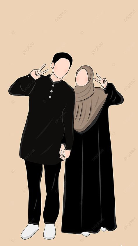 Animasi Couple Muslim, Backgrounds Cartoon, Islam Wallpaper, Muslim Cartoon, Islamic Marriage, Background Cartoon, Couple Sketch, Marriage Couple, Muslim Couple