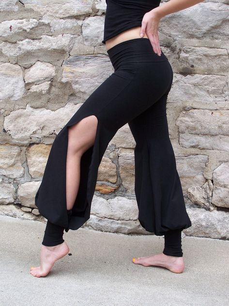 Black Stretch Cotton Neo Classic Harem Pants Vinyl Pants, Black Harem Pants, Dance Pants, Neo Classic, Belly Dance Costumes, Odessa, Black Stretch, Belly Dance, Tango