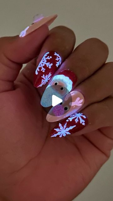 Daily Charme Official on Instagram: "Glowing Rudolph Christmas Nail Tutorial 🦌✨🎅 Ready to sleigh this holiday season? Check out this easy, festive look and let your nails light the way! ✨💅 Comment “RUDOLPH” for the direct link to everything you need! 🔗

Save & share for your holiday inspo 🛷♥️
Follow @daily_charme for more cute & fun nail art!

Using:
• 203 Skinnydip
• 001 Perfect Black
• 002 Perfect White
• H58 Rudolph
• White Glow in the Dark Powder
• Crystal Clear Acrylic Nail Powder
• 3D Gummy Gelly

#holidaynails #christmasnails #winternails #glowinthedarknails #nailtutorial #howto #nailarttutorial #holographicnails #festivenails #rudolphnails #diynails #glitternails #cutenails #nailideas #nailaddict #manicureideas #sparklynails #3dnailart #holidayszn #nailsoftheday #diybeauty #na Christmas Nails Rudolph, Dark Holiday Nails, Christmas Nail Tutorial, Winter Nail Art Designs, Clear Acrylic Nails, Holiday Inspo, Rudolph Christmas, Acrylic Nail Powder, Nail Tutorial