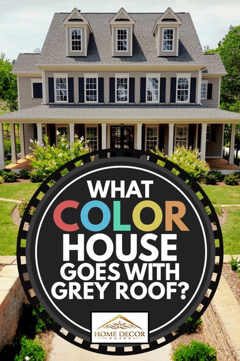 Exterior Paint Colors For House With Grey Roof, House Colors With Grey Roof, Grey Roof Exterior House Colors, Exterior House Colors With Grey Roof, Exterior House Colors Grey Roof, Houses With Grey Roofs, Houses With Gray Roofs, Grey Roof House Colors Paint, Charcoal Grey Roof House Colors