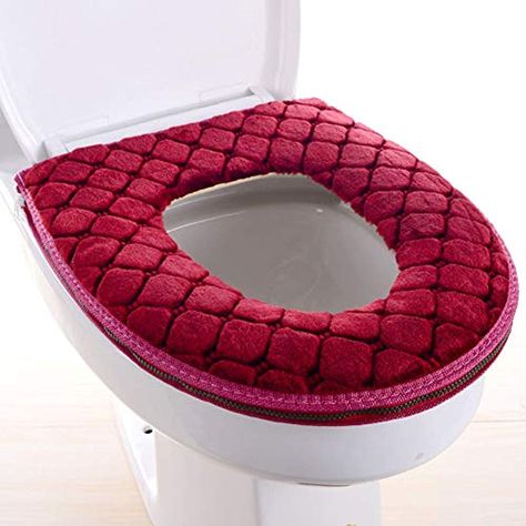 Toilet Seat Lid Cover, Toilet Ring, Toilet Seat Covers, Bathroom Crafts, Bathroom Mat Sets, Bathroom Decor Sets, Bathroom Accessories Sets, Toilet Covers, Seat Cushion Covers