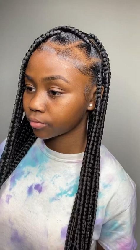 Hairstyles For Black Women Quick, Braids Hairstyles For Black Women, Hairstyles Girl, Big Box Braids Hairstyles, Box Braids Hairstyles For Black Women, Cute Box Braids Hairstyles, Quick Braided Hairstyles, Protective Hairstyles Braids, Box Braids Styling