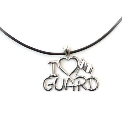 I Love GUARD Necklace for ColorGuard | Silver - ColorGuard Gifts - 1 Color Guard Quotes, Color Guard Flags, Guard Gifts, Winter Guard, Band Geek, Senior Gifts, Color Guard, All Love, Beautiful Gift Boxes