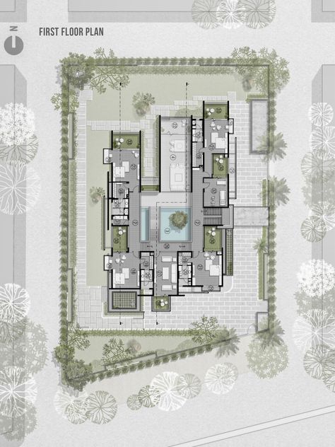 Professional architecture design rendering in photoshop Site Plan Render, Rendered Plan, Floor Plans Modern, Architect Portfolio Design, Site Plan Rendering, Electric Station, Architecture Site Plan, Panel Walls, Interior Design Jobs