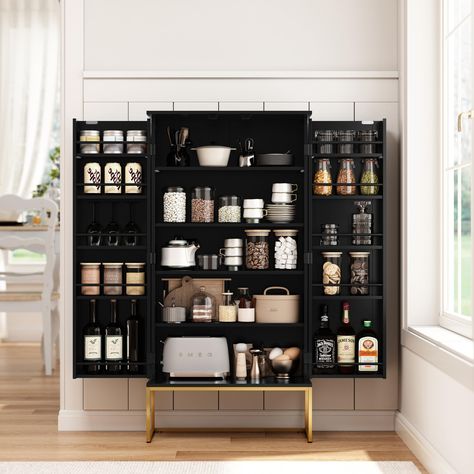 Organize deep pantry cabinet