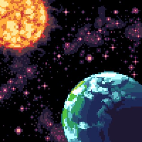 Pixel Space Art, 8 Bit Space, Sci Fi World, Space Pixel Art, Pixel Space, Piskel Art, Pixel Art Background, Pixel Color, Arte 8 Bits