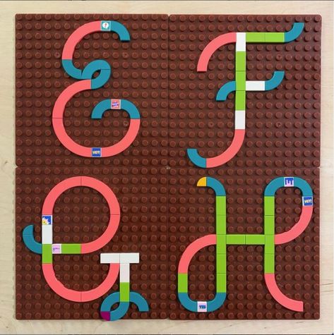 Lego Font, Lego Wall Art, Lego Letters, Lego Dots, Lego Print, Dot Letters, Lego Wall, Lego Lovers, Skillshare Classes