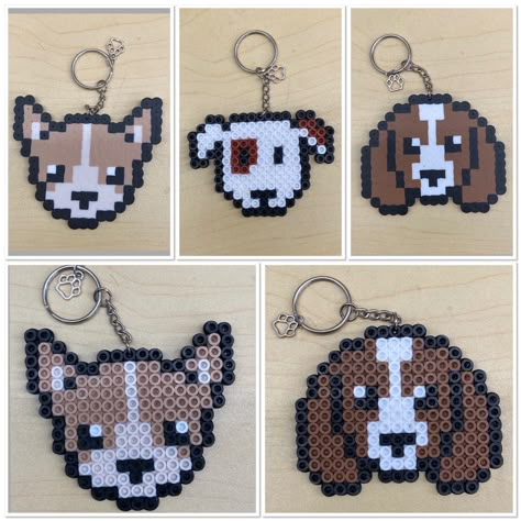 Dachshund Perler Bead Patterns, Dog Melty Beads, Chihuahua Perler Beads, Perler Bead Dog Patterns, Dog Perler Bead Patterns, Pixel Art Dog, Dog Pixel Art, Dog Events, Hama Art