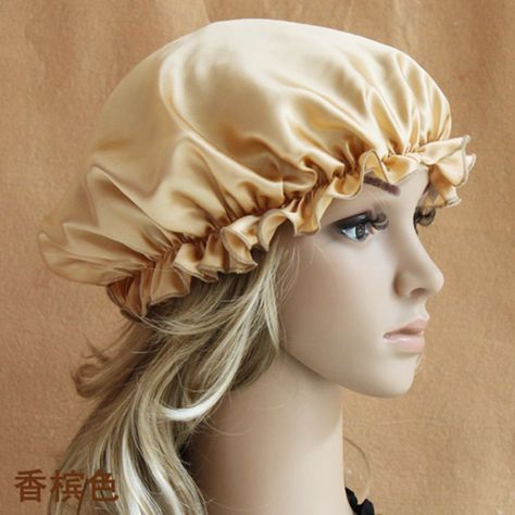 Sleeping Bonnet, Silk Head Wrap, Sleeping Hat, Sleeping Cap, Silk Bonnet, Hair Bonnet, Square Silk Scarf, Silk Hair, Bed Head