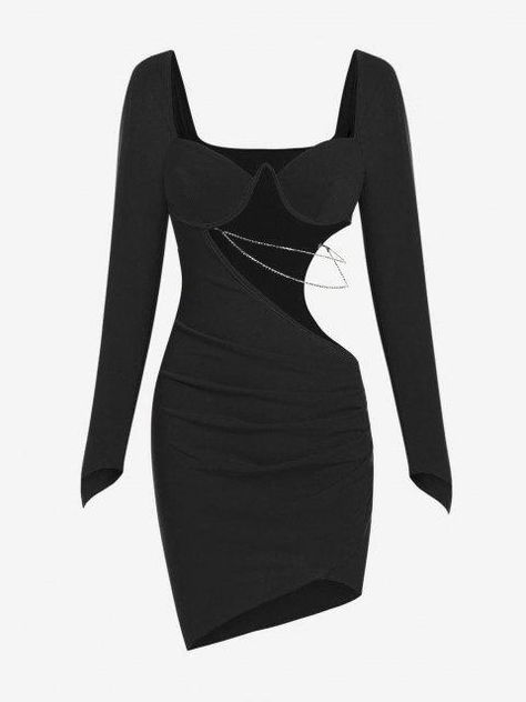 Long Sleeves Dresses, Asymmetrical Collar, Dr Closet, Night Club Dress, Plus Swimwear, Matching Swimwear, Casual Jackets, Swimwear Outfit, Plus Size Lingerie