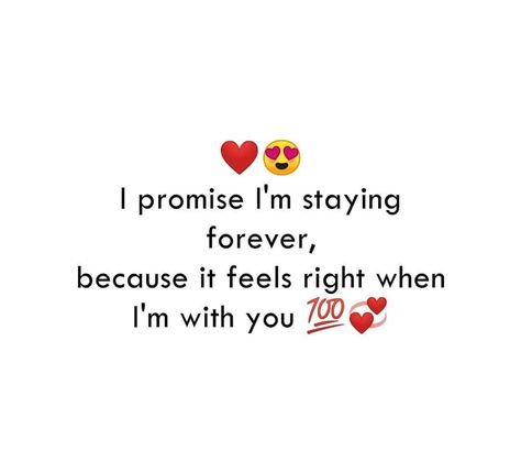 I promise im staying forever love love quotes quotes love images love sayings love pic Stay Forever Quotes, With All My Heart Quotes, Morning Quotes For Love, My Heart Quotes, Happy Eid Mubarak Wishes, You And Me Quotes, Love Quotes For Him Deep, Make Me Happy Quotes, Romantic Good Morning Messages