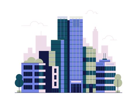 Building Graphic Design Illustrations, Graphic City Illustration, Skyscraper Illustration, Vector Building Illustration, Iconic City Illustration, City Vector Art, City Vector Illustration, Interior Design Layout, City Vector