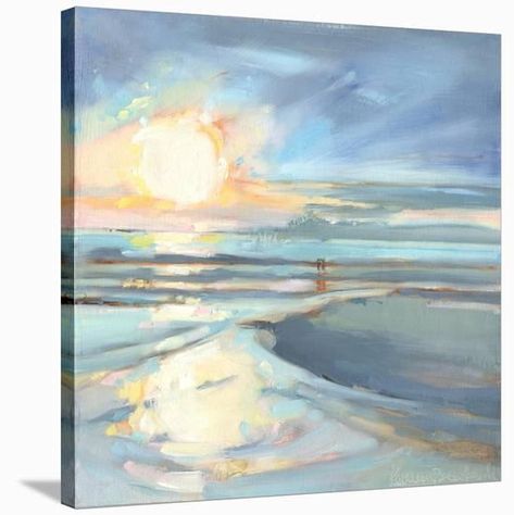 'Eastern Lake Sunset' Art Print - Kathleen Broaderick | Art.com Beach Paintings, Coastal Painting, Art To Try, Sunset Wall, West Chester, Lake Sunset, Sunset Wall Art, Wall Frames, Prints Wall