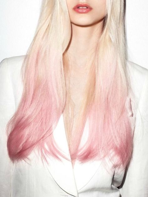 Blonde Hair With Pink, Brown Ombre Hair Color, Blonde Ombre Hair, Pink Tips, Pink Ombre Hair, Light Pink Hair, Pink Blonde Hair, Dyed Hair Pastel, Ombre Blond