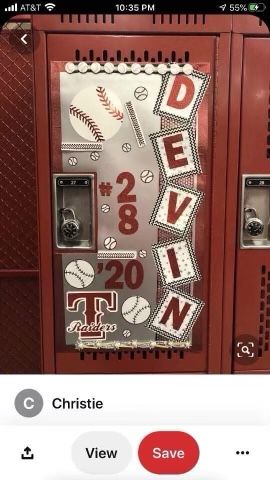 Baseball Locker Decorations, Basketball Locker Decorations, Basketball Signs, Locker Decorations, Homecoming Mums Diy, Cardinals Baseball, Locker Room, Liquor Cabinet, Lockers