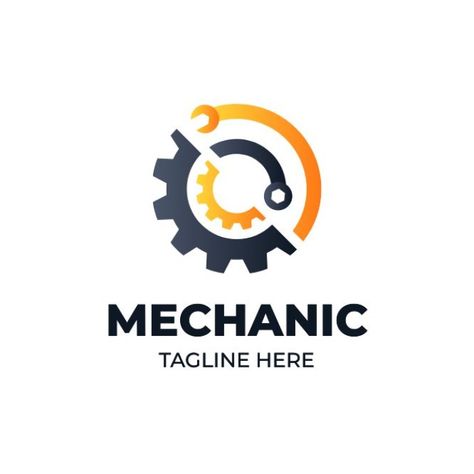 Mechanic Logo Design, Mechanic Logo, Tools Logo, Gradient Circle, Mechanics Logo, Electronic Repair, Tool Logo, Mobile Mechanic, Diy Techniques