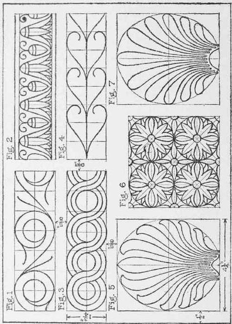 PLATE II. Typical Egyptian, Assyrian and Greek Motives. Ancient Persian Clothing, Persian Clothing, Egyptian Pattern, Egyptian Motifs, Egyptian Design, Greek Pattern, Ancient Greek Art, Ancient Persian, Ancient Egyptian Art