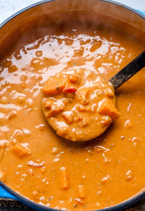 West African Peanut Stew, African Stew, Dishing Out Health, African Peanut Stew, Lemon Soup, Peanut Stew, Cubed Sweet Potatoes, West African Food, Vegetarian Entrees