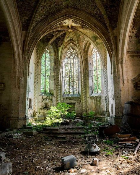 Old Castles Abandoned Places Beautiful, Old Ruins Architecture, Ruined Cathedral, Abandoned Cathedral, Ruins Architecture, Abandoned Churches, Beautiful Ruins, Abandoned Church, Gothic Castle