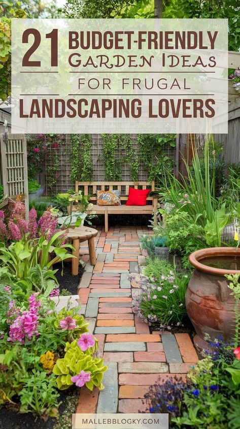 Create a charming garden with very small garden ideas and budget-friendly tips! Perfect for a stunning backyard or front yard makeover on a budget. Plant Backyard Ideas, Yard Makeover On A Budget, Cottage Garden Design Layout, Backyard Garden Inspiration, Very Small Garden, Simple Garden Design, Very Small Garden Ideas, Front Yard Makeover, Small Yard Design