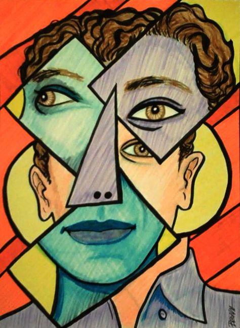 Cubism Portrait, Cubist Drawing, Cubist Portraits, Picasso Cubism, Art With Meaning, Cubist Art, Cubism Art, Abstract Face Art, Canvas Painting Designs