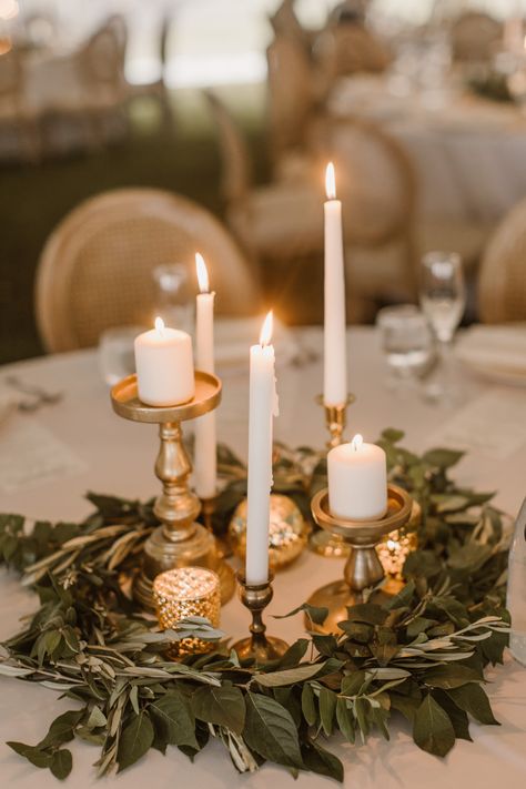 Wedding Lighting Inspiration || Rentals: White Glove Rentals ft. Brass Candlesticks. Planning / Styling: Pop the Cork Designs. Photography: Kate Ann Photography. Flowers: La Fleur Du Jour. As Seen In: Magnolia Rouge. Based in: North East, Maryland. Cheap Wedding Table Centerpieces, Romantic Wedding Centerpieces, Candlestick Centerpiece, Candle Sticks Wedding, Candle Wedding Centerpieces, Wedding Lighting, Wedding Centerpiece, Wedding Table Centerpieces, Wedding Candles