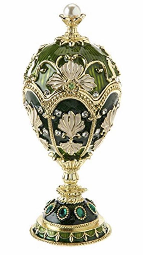 Eggs Design, Egg Styles, Green Food, Green Paintings, Faberge Eggs, Design Toscano, Green Brands, Tiny Treasures, Metal Crafts