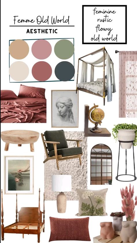 By armadillodecor on tiktok Old World Library, Anthropology Home, Old World Decor, World Library, House Color Palettes, Dream Aesthetic, Interior Design Boards, World Decor, Apartment Aesthetic