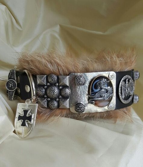 Animal Pelt Clothing, Leather Dog Armor, Wolf Choker, Dog Wolf, Wolf Belt Buckle, Guardian Dog, Fox Fur Collar, Livestock Guardian Dog, Livestock Guardian