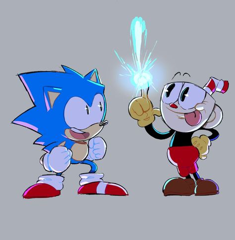 Oitikq on Twitter: "Day 2. Companion. Sonic and his pall Cup....Cuphead??? #30DaysSonic #Sonic30th #SonicTheHedgehog… " Sonic Adventure 2, Indie Game Art, Classic Sonic, Animation Art Sketches, Sonic Funny, Sonic Fan Characters, Sonic Franchise, Hedgehog Art, 5 Anime