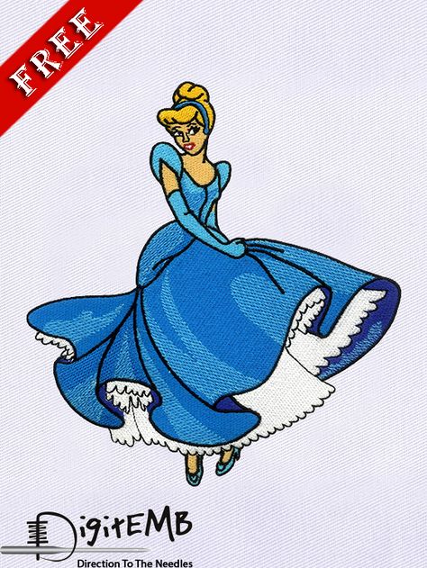 Avail this stunning Princess Cinderella embroidery design for free! And this is the last chance to get this for free of cost. Princess Drawings, Princess Cinderella, Machine Embroidery Projects, Embroidery Supplies, Embroidery Patterns Free, Free Machine Embroidery Designs, Free Machine Embroidery, Digital Embroidery, Embroidery Projects